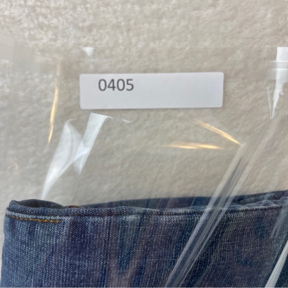 MOTO BLUES Jeans Skirt Split In Front RN 35320 Women's 13/14 Medium Wash Fringe - Picture 8 of 13